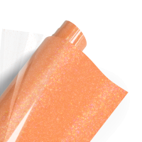 Poli-flex Pearl Glitter 449 Neon Orange 50cm x 10m -TILAUSTUOTE-