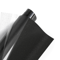 Poli-flex Pearl Glitter 458 Black 50cm x 25m -TILAUSTUOTE-