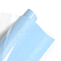 Poli-flex Pearl Glitter 481 Neon Blue 50cm x 10m -TILAUSTUOTE-